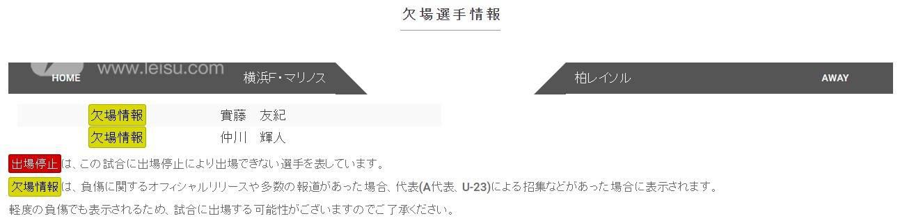 横滨水手VS柏太阳神